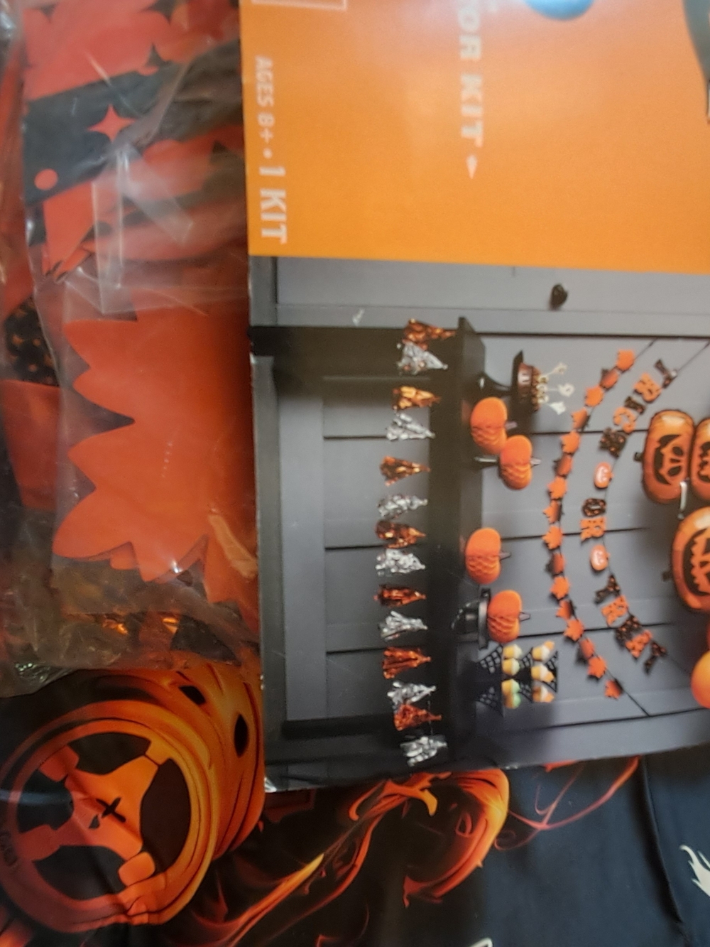 Kids Halloween Pumpkin Costume Accessory Set - Orange